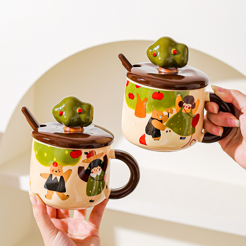 Anime Merchandise Mugs - Sevimli Karikatür Anime Mal Elma Ağacı