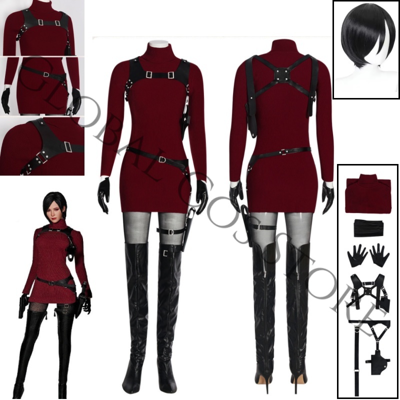Cosplay Wig Colored - Film Resident Evil 4 Remake Cosplay