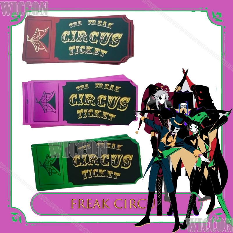 Anime Merchandise For Women - Freak Circus Bilet Kartı Kırmızı Yeşil