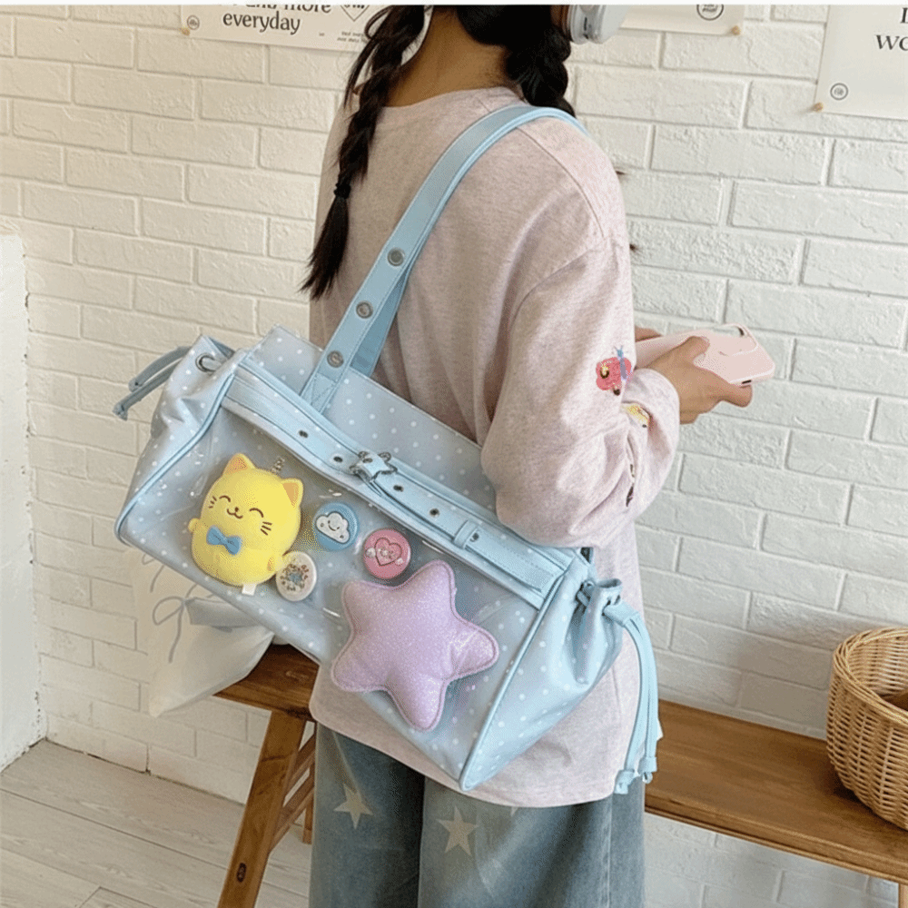 Harajuku Polka Dot Itabag Y2K  - Anime Merchandise For Men incelemesi ve fiyatı